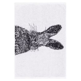 Käsipyyhe Finlayson Pupu, 50x70cm, luomupuuvilla, musta/valkoinen