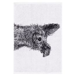 Käsipyyhe Finlayson Kettu, 50x70cm, luomupuuvilla, musta/valkoinen