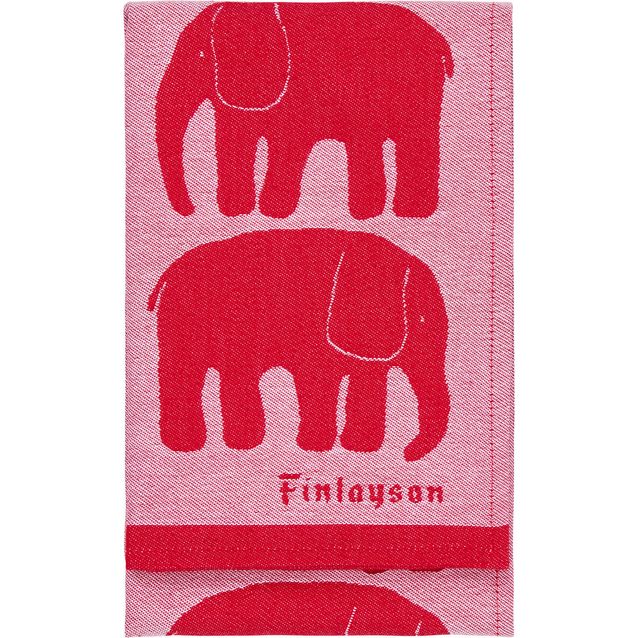 Keittiöpyyhe Finlayson Elefantti, 50x70cm, 2kpl, punainen