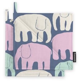 Patalappu Finlayson Elefantti Multi, 22x22cm, 2kpl, siniharmaa/pastelli
