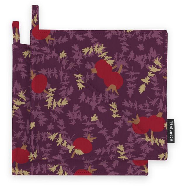 Patalappu Finlayson Ruusunmarja, 22x22cm, 2kpl, luumu