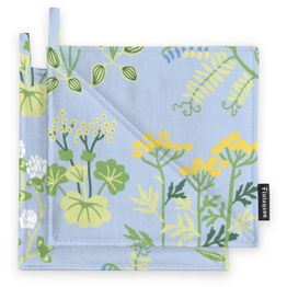 Patalappu Finlayson Joutomaa, 22x22cm, 2kpl, vaaleansininen/vihreä