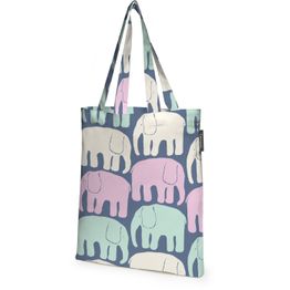 Kangaskassi Finlayson Elefantti, 36x42cm, siniharmaa/pastelli