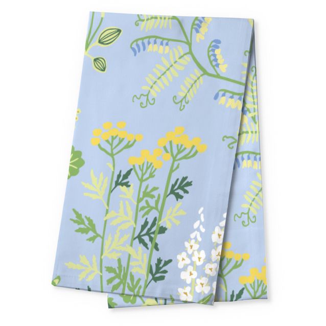 Kaitaliina Finlayson Joutomaa, 40x140cm, vaaleansininen/vihreä