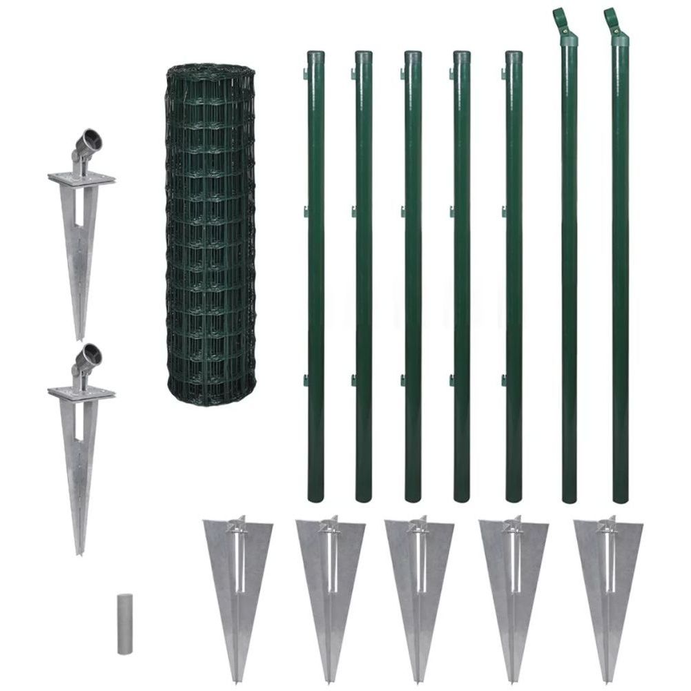Verkkoaita tolppa+maapiikki teräs 10x1.0m vihreä