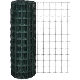 Verkkoaita teräs silmäkoko 76x63mm 25x1.5m vihreä