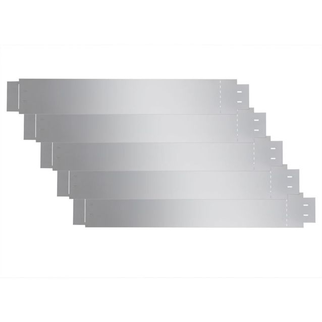 Joustava galvanoitu aita, 5-osainen, 100x15cm