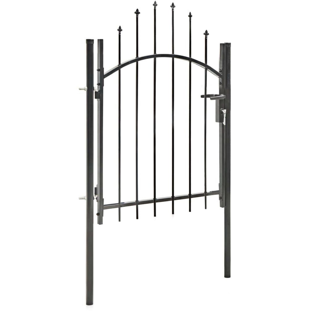 Puutarhaportti teräs 1x1.5m musta
