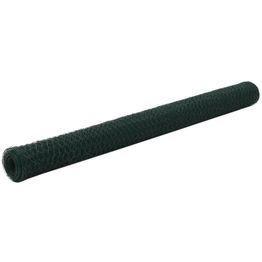 Kanaverkko teräs PVC pinnoitteella silmäkoko 25mm 25x1.5m vihreä