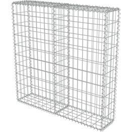 Gabion-kivikori kansilla galvanoitu teräs 100x20x100cm