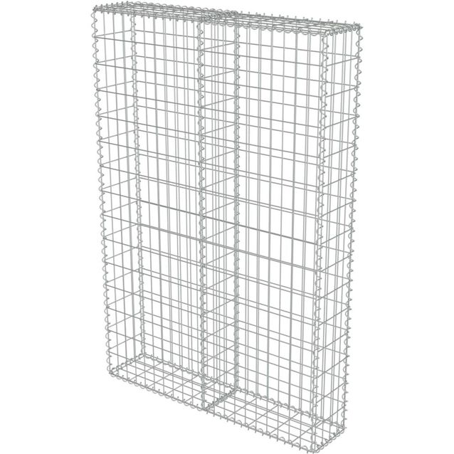 Kivikoriseinä kansilla, galvanoitu teräs, 100x20x150cm