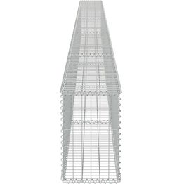 Gabion-kivikori kansilla galvanoitu teräs 600x30x50cm