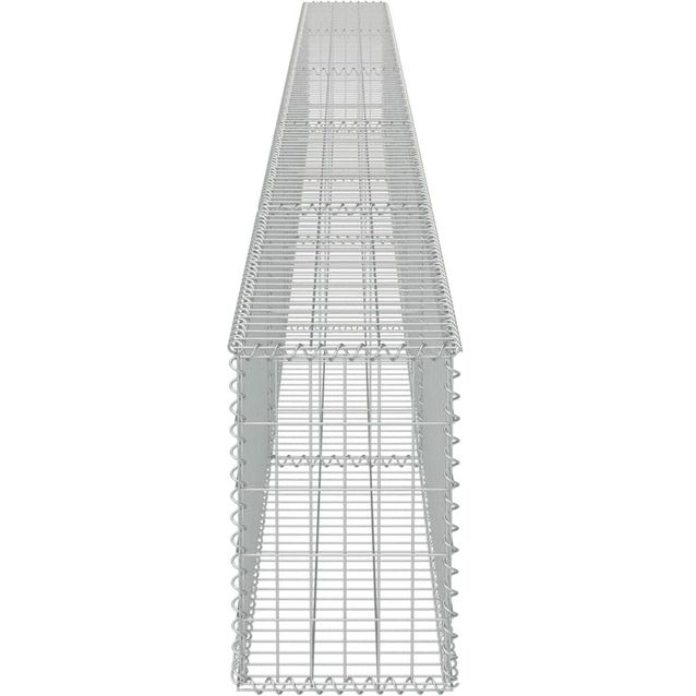 Gabion-kivikori kansilla, galvanoitu teräs, 600x30x50cm