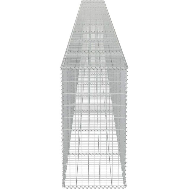 Kivikoriseinä kansilla, galvanoitu teräs, 900x50x100cm