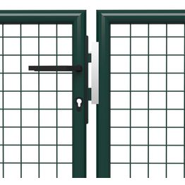 Puutarhaportti käyntiovella teräs 400x100cm vihreä