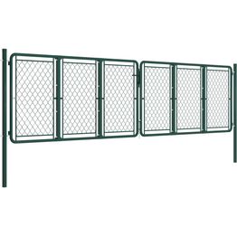 Puutarhaportti teräs 400x100cm vihreä