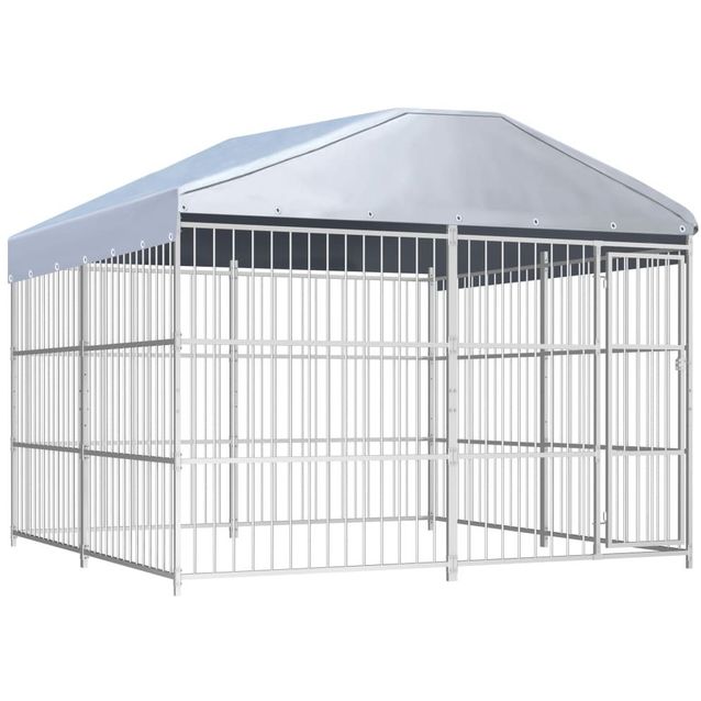 Koiran ulkohäkki katoksella, 300x300x200cm