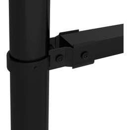 Puutarha-aita keihäskärjillä teräs (1.5-1.75)x1.7m musta