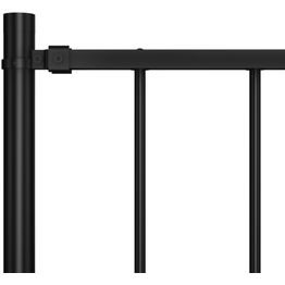 Aitapaneeli tolpilla jauhemaalattu teräs 1.7x0.75m musta