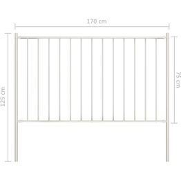Aitapaneeli tolpilla jauhemaalattu teräs 1.7x0.75m valkoinen