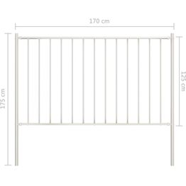 Aitapaneeli tolpilla jauhemaalattu teräs 1.7x1.25m valkoinen