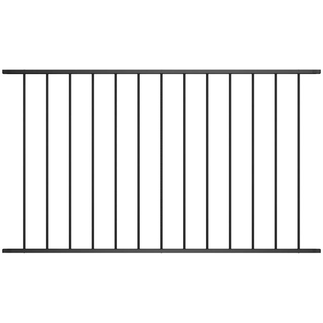 Aitapaneeli, jauhemaalattu teräs, 1.7x0.75m, musta