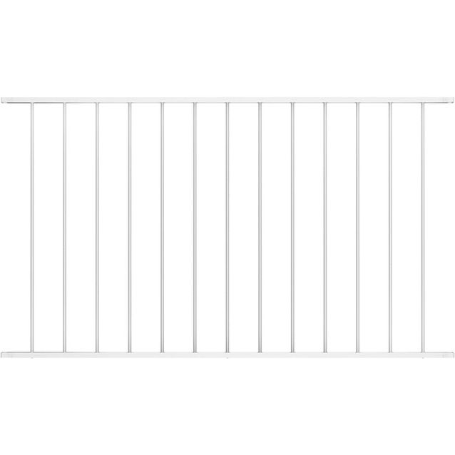 Aitapaneeli, jauhemaalattu teräs, 1.7x0.75m, valkoinen