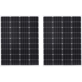 Aurinkopaneelit 2kpl, 100 W, yksikiteinen alumiini ja turvalasi
