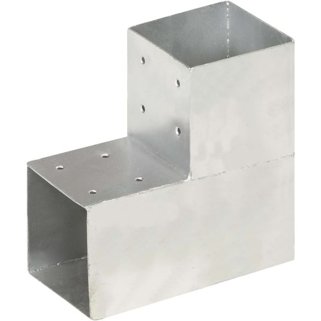 Tolppaliitin, L-muoto, galvanoitu metalli, 101x101mm