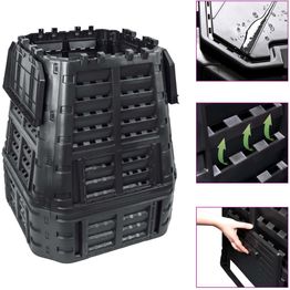 Puutarhan kompostiastia, 93.3x93.3x113 cm, 740 litraa, musta