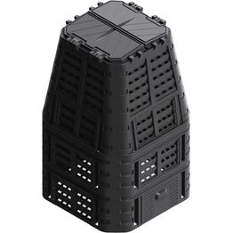 Puutarhan kompostiastia, 93.3x93.3x146 cm, 1000 litraa, musta