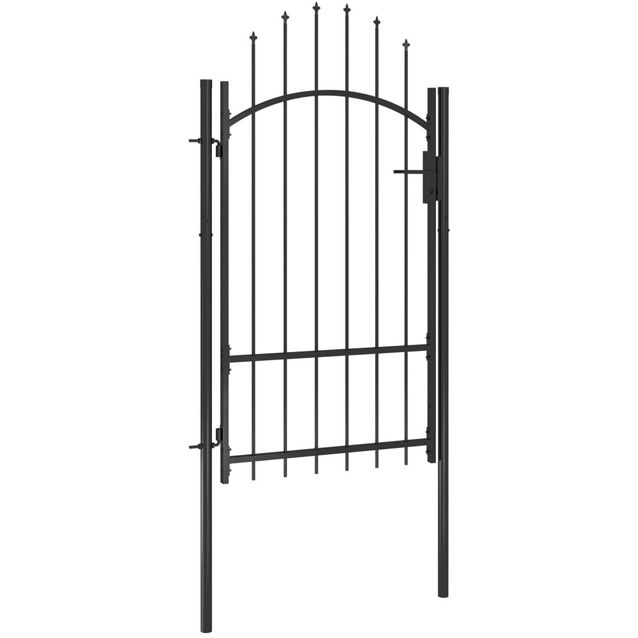 Puutarhaportti teräs, 1x2.2m, musta