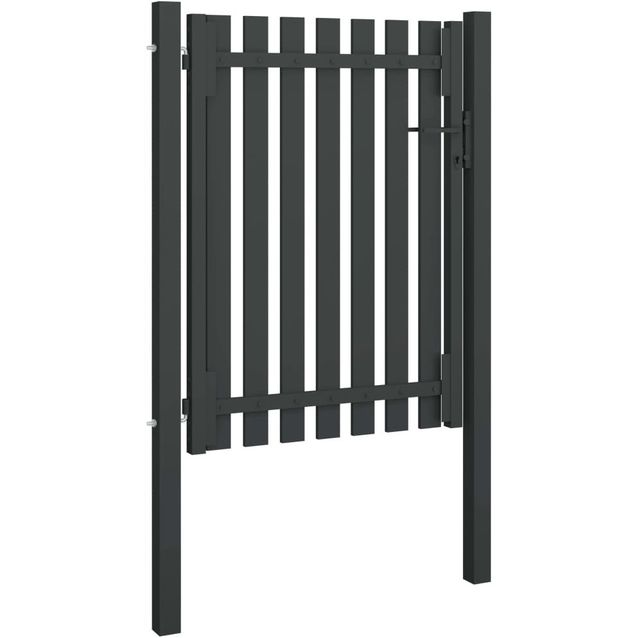 Puutarhan aitaportti, teräs 1x1.75m, antrasiitti