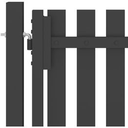 Puutarhan aitaportti teräs 1x2.25m antrasiitti
