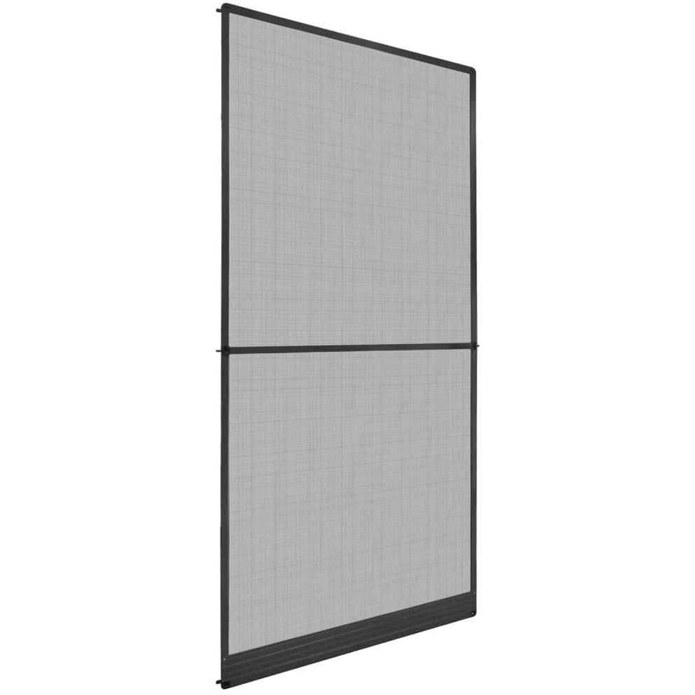 Saranoitu hyönteisverkko oviin, 120x240 cm, antrasiitti