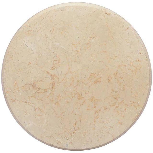 Pöytälevy, kerma, ø50x2,5 cm, marmori