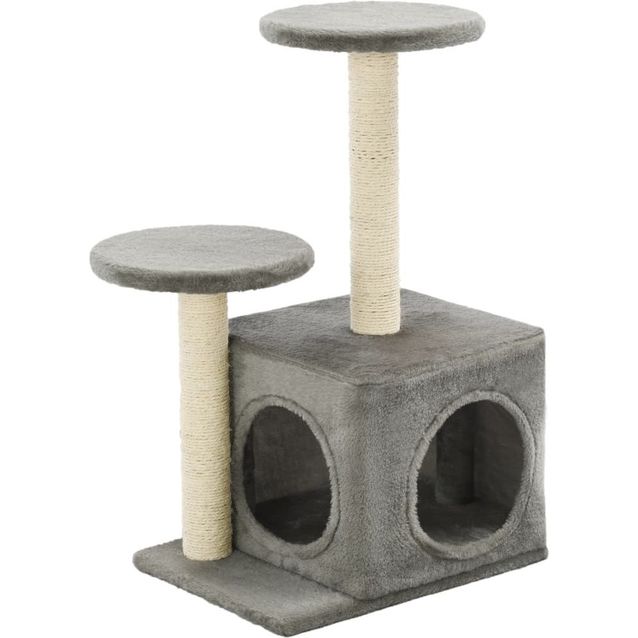Kissan kiipeilypuu, sisal-pylväillä, 60cm, harmaa 