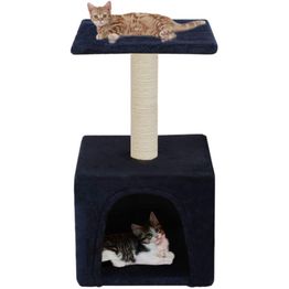 Kissan kiipeilypuu, sisal-pylväillä, 55cm, tummansininen