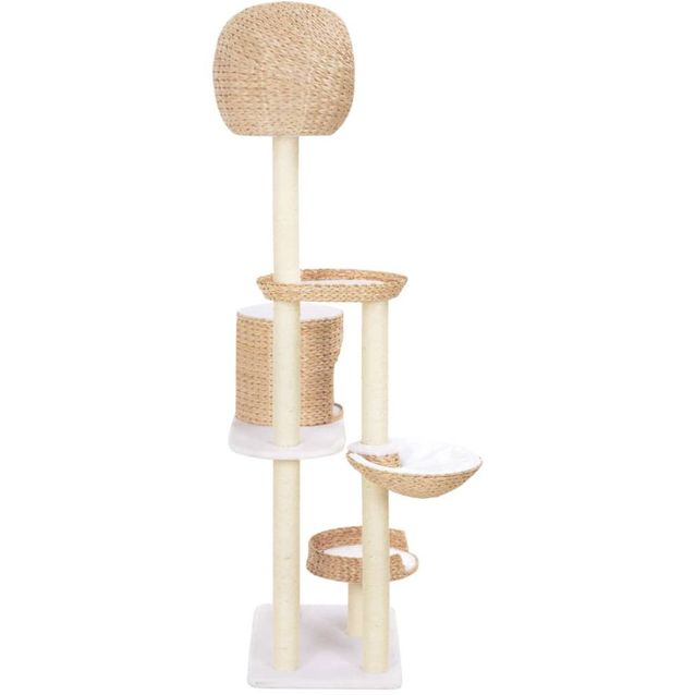 Kissan kiipeilypuu, sisal-pylväällä, 60x40x180cm, meriheinä