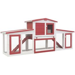 Kaninkoppi, 204x45x85cm, punainen/valkoinen