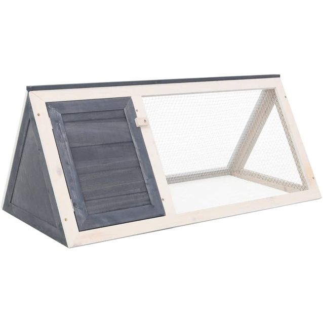 Kaninkoppi, 98x50x41cm, harmaa puu