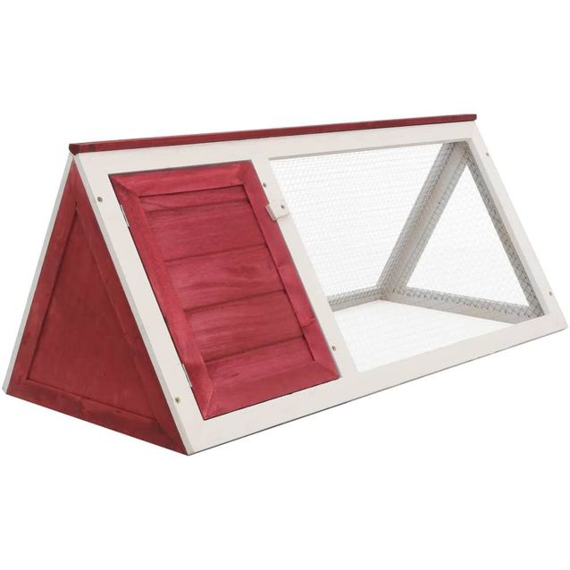 Kaninkoppi, 98x50x41cm, punainen puu