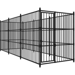 Koiratarha, 450x150x185cm, musta