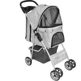 Kokoontaittuvat lemmikkirattaat, harmaa