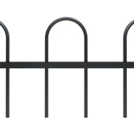 Puutarha-aita kaarikärjillä 3.4x1m teräs musta