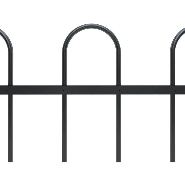 Puutarha-aita, kaarikärjillä, 3.4x1m, teräs, musta