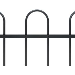 Puutarha-aita kaarikärjillä 5.1x1.2m teräs musta