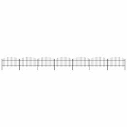 Puutarha-aita keihäskärjillä teräs (1-1.25)x11.9m musta