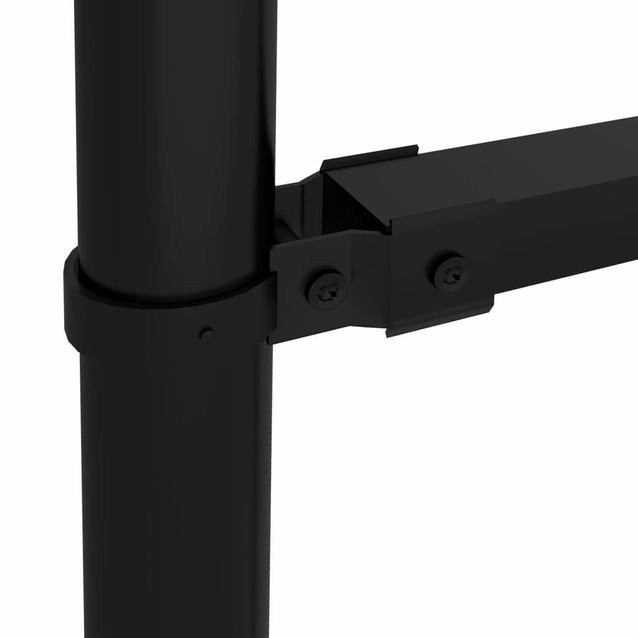 Puutarha-aita, keihäskärjillä, teräs, (1.5-1.75)x8.5m, musta