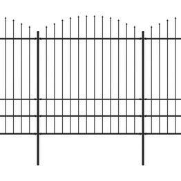Puutarha-aita keihäskärjillä teräs (1.75-2)x5.1m musta